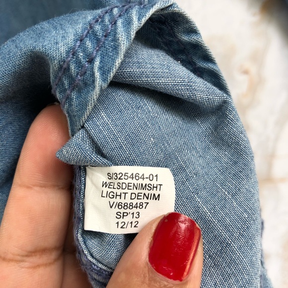 BANANA REPUBLIC JEANS BLOUSE SIZE XS - Picture 5 of 8